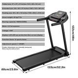 2.5hp Folding Electric Lcd Display Motorized Running Treadmill