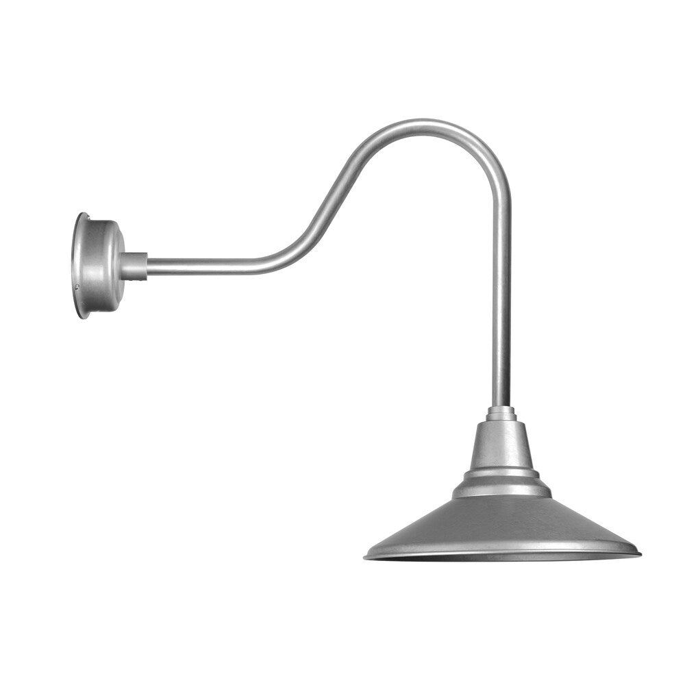 20" Calla LED Barn Light with Sleek Arm in Galvanized Silver