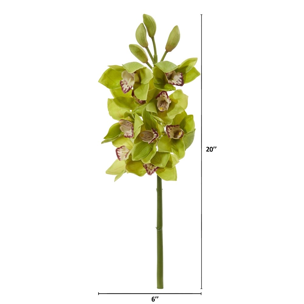 20" Cymbidium Orchid Artificial Flower (Set of 4)