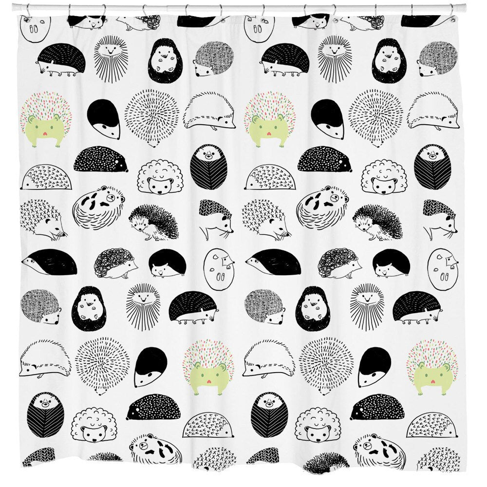 Sharp Shirter 20 Hedgehogs Shower Curtain