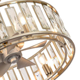 20-In Nickel Caged Ceiling Fan with Light Remote