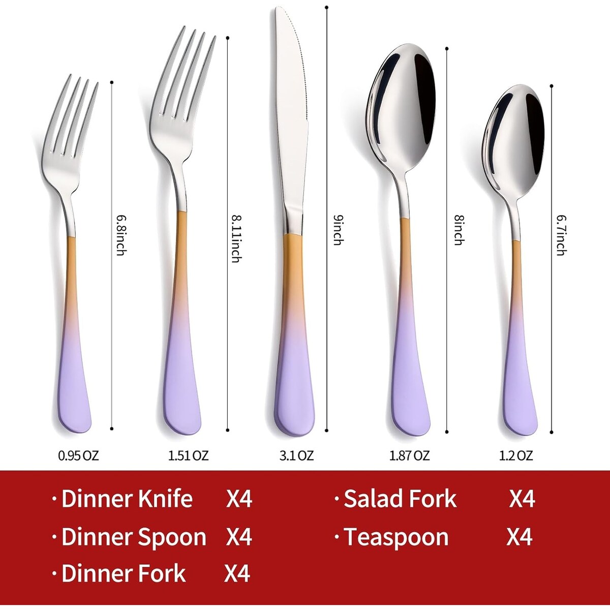 20 Piece 18/0 Stainless Steel Flatware Set