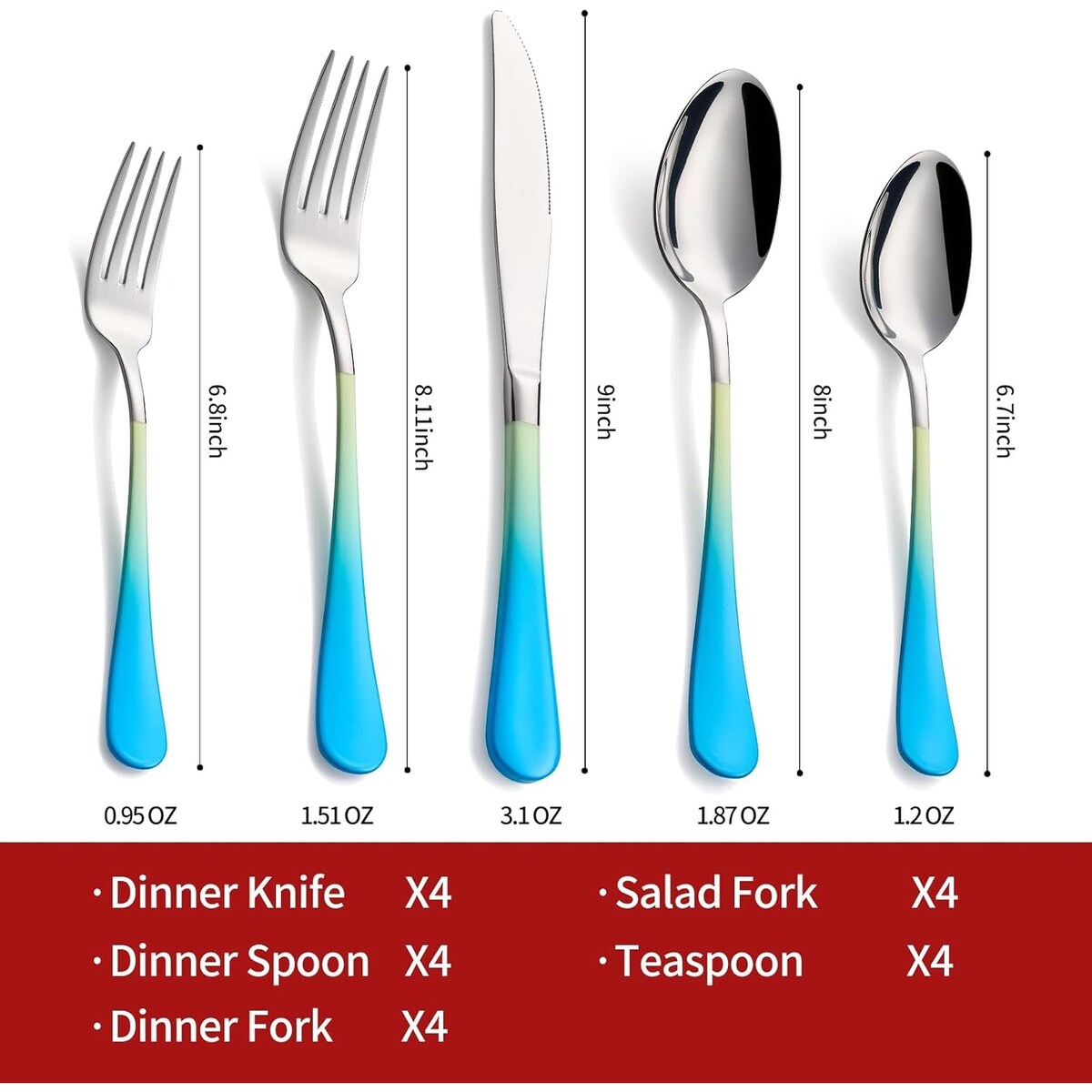 20 Piece 18/0 Stainless Steel Flatware Set