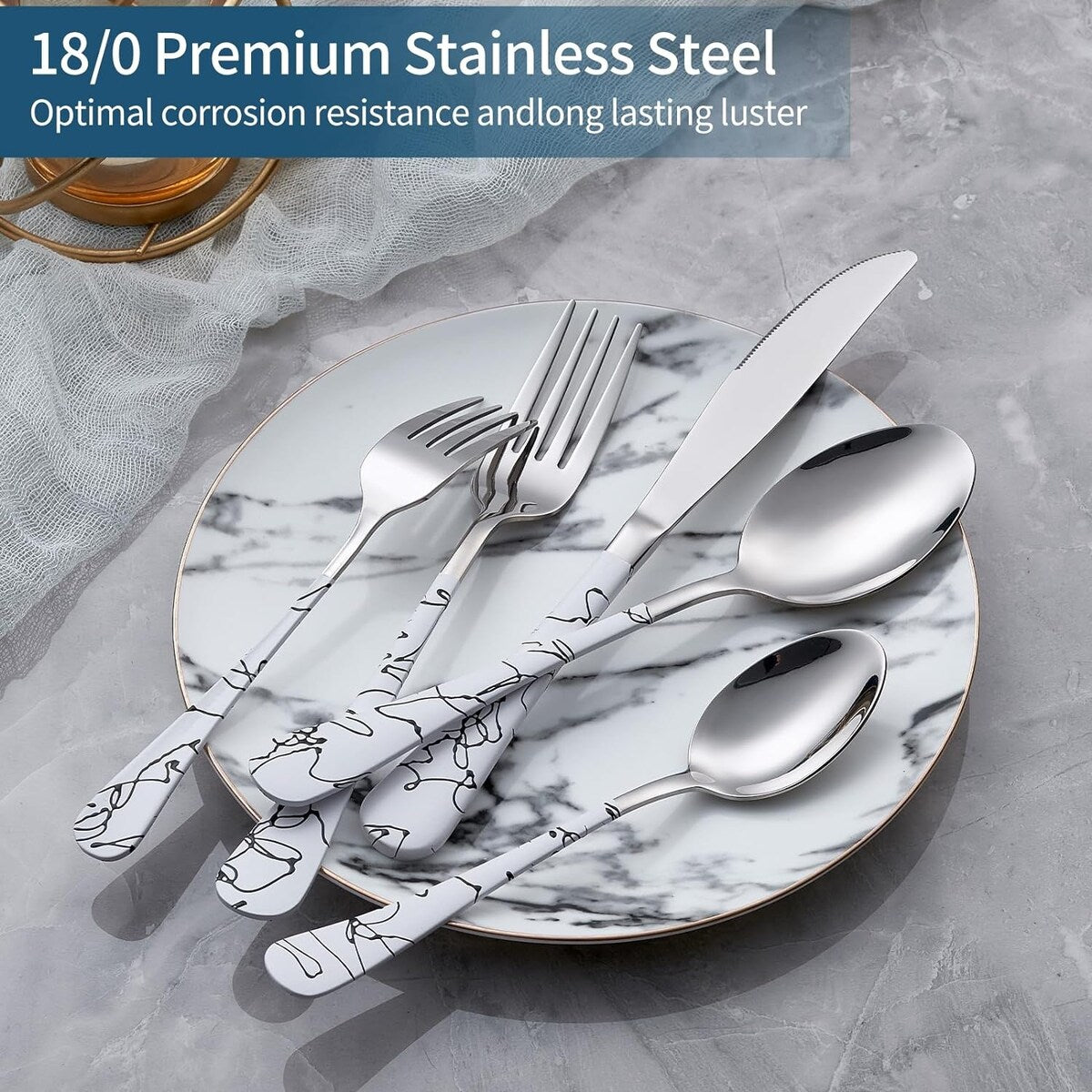 20 Piece 18/0 Stainless Steel Flatware Set