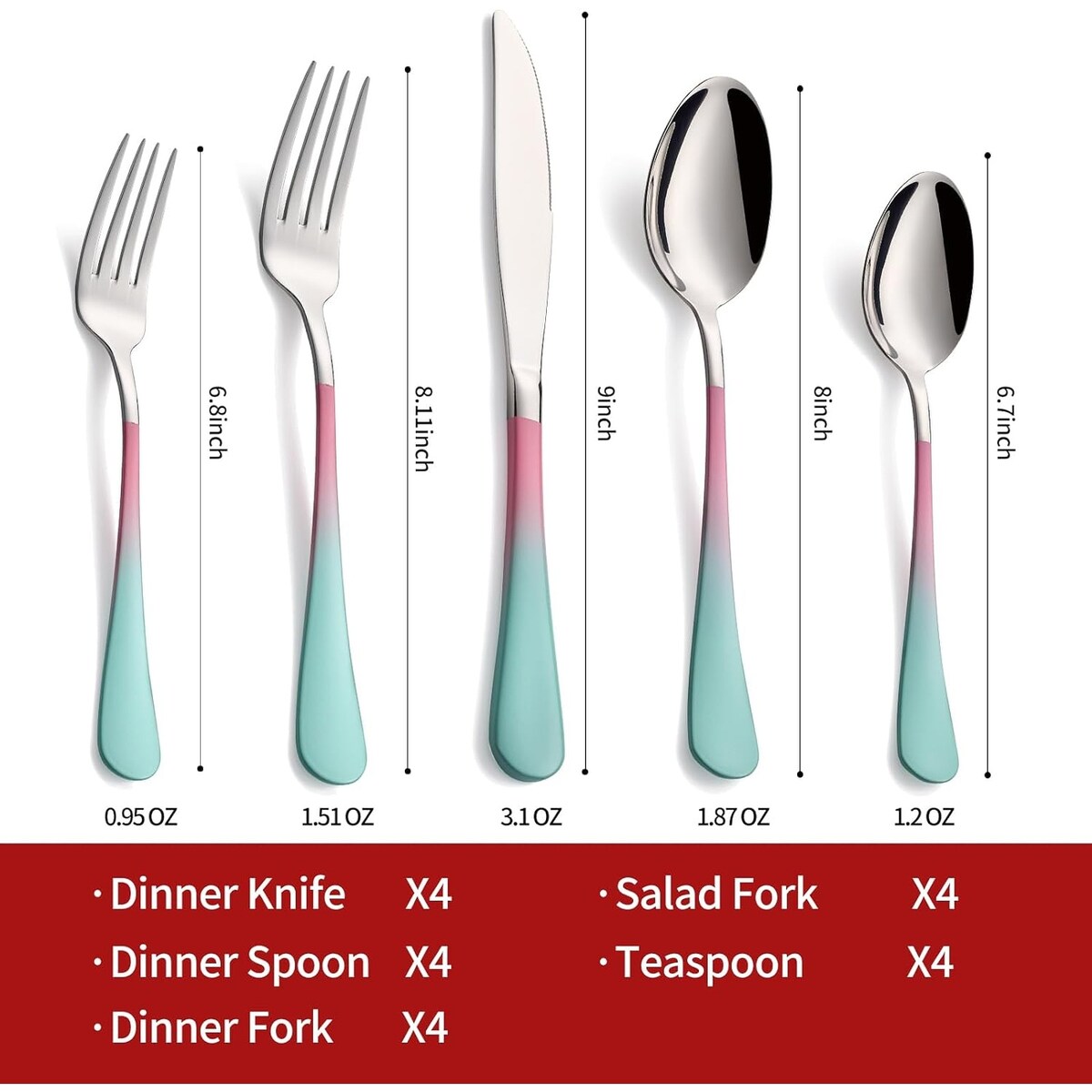 20 Piece 18/0 Stainless Steel Flatware Set