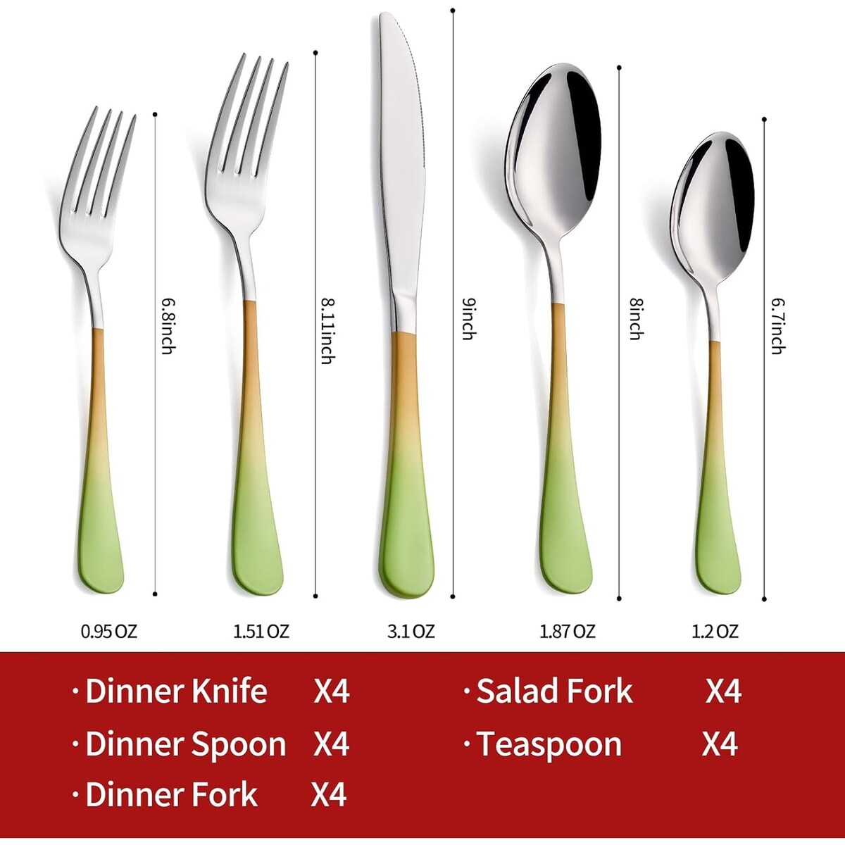 20 Piece 18/0 Stainless Steel Flatware Set