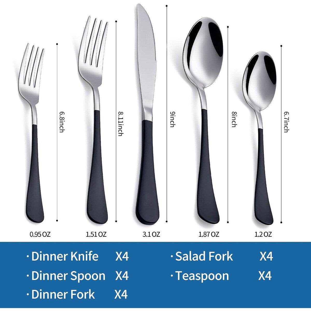 20 Piece 18/0 Stainless Steel Flatware Set
