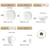 VEWEET 20-Piece White Porcelain Dinnerware Set (Service for 4)