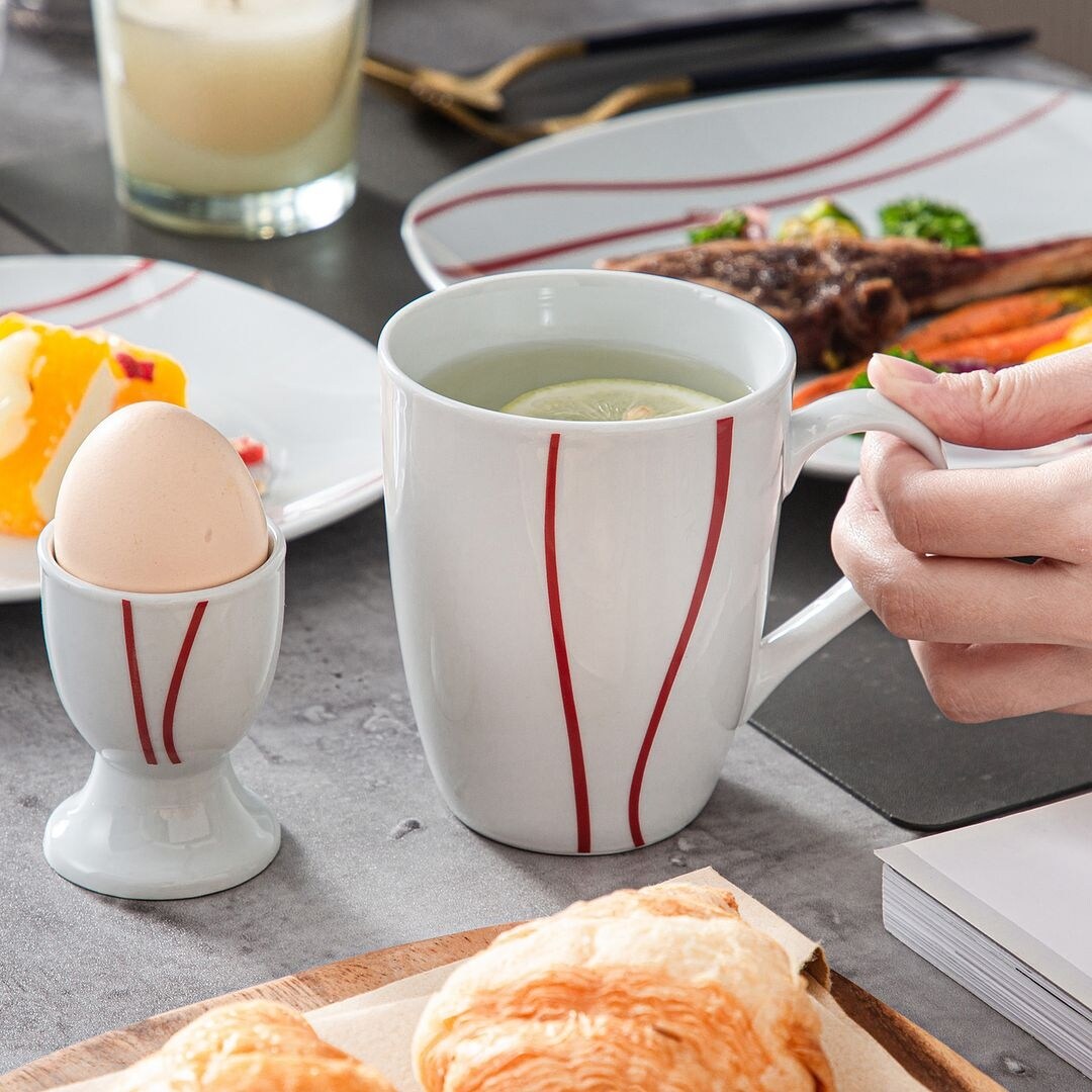VEWEET 20-Piece White Porcelain Dinnerware Set (Service for 4)