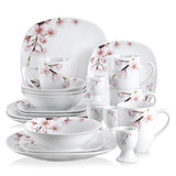 VEWEET 20-Piece White Porcelain Dinnerware Set (Service for 4)