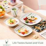 VEWEET 20-Piece White Porcelain Dinnerware Set (Service for 4)