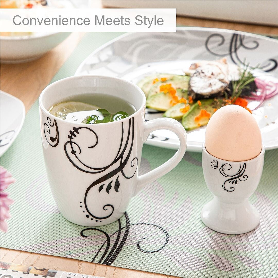 VEWEET 20-Piece White Porcelain Dinnerware Set (Service for 4)