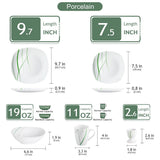 VEWEET 20-Piece White Porcelain Dinnerware Set (Service for 4)