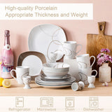 VEWEET 20-Piece White Porcelain Dinnerware Set (Service for 4)