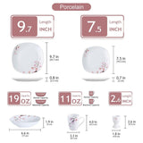 VEWEET 20-Piece White Porcelain Dinnerware Set (Service for 4)