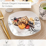 VEWEET 20-Piece White Porcelain Dinnerware Set (Service for 4)