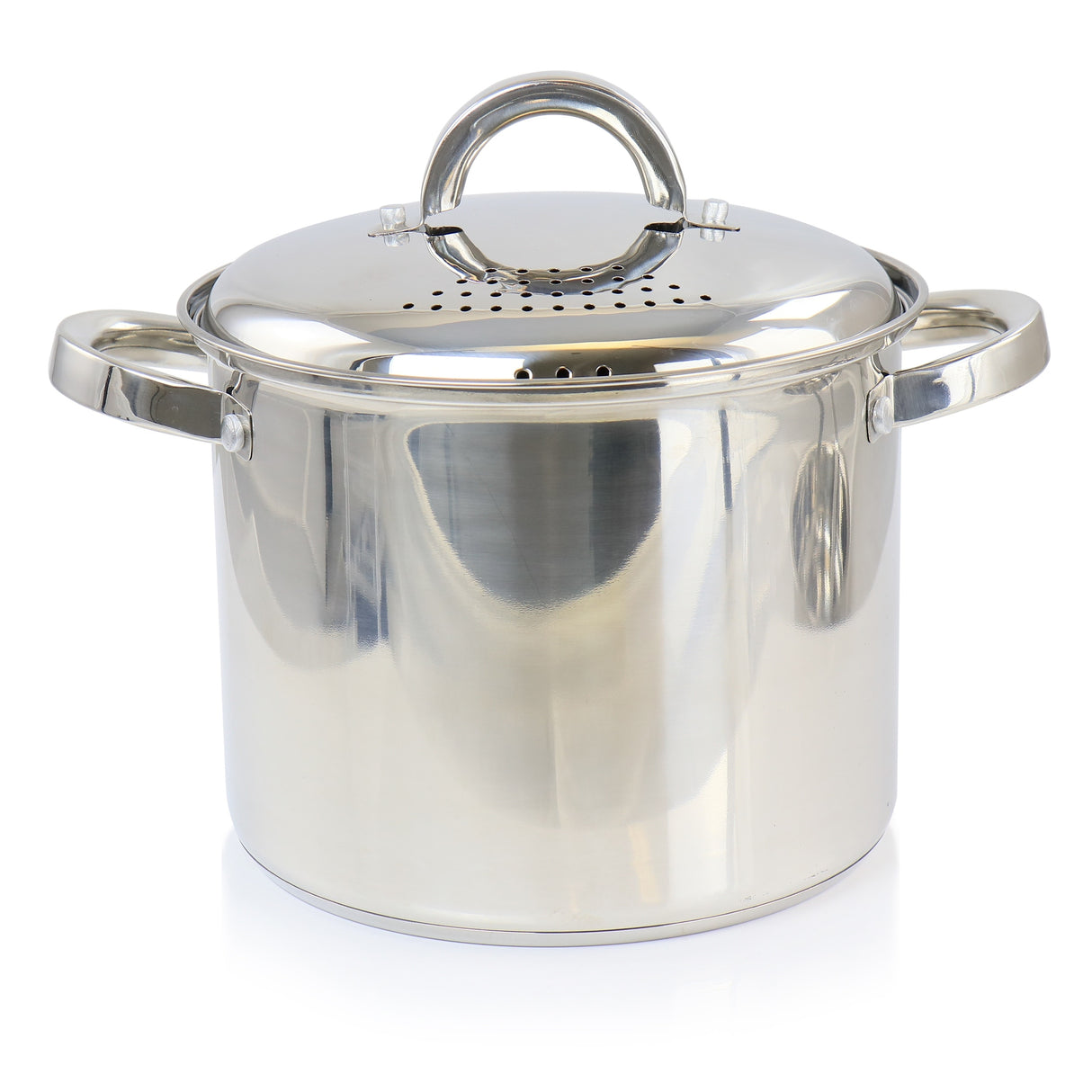 20 cup Stainless Steel Pasta Pot with Strainer Lid and Steamer Insert