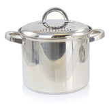 20 cup Stainless Steel Pasta Pot with Strainer Lid and Steamer Insert