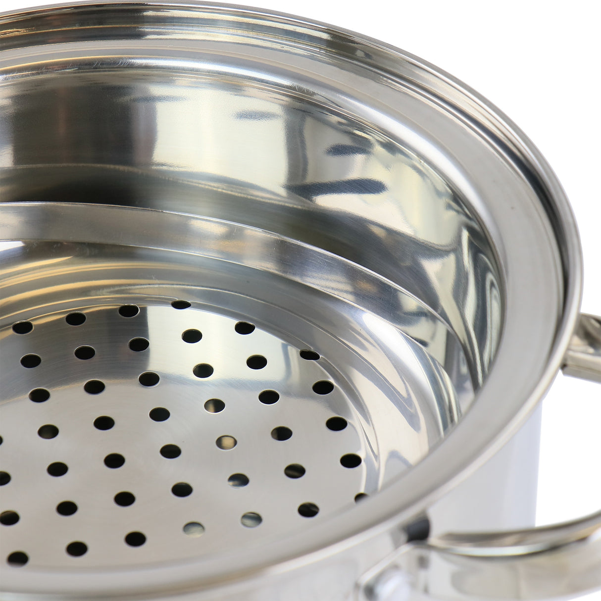 20 cup Stainless Steel Pasta Pot with Strainer Lid and Steamer Insert