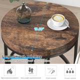 20 in. Marble White Round Wood End Table with Gold O-shaped Base