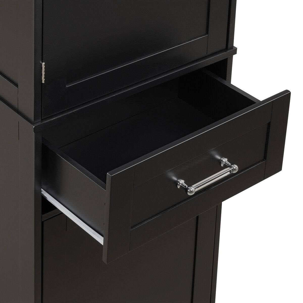 20 in. W x 13 in. D x 68.1 in. H Linen Cabinet with 2-Different Size Drawers and Adjustable Shelf