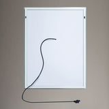 20 in. W x 30 in. H Aluminium and Glass LED Bathroom Mirror with Defogger and Dimmable - 20" x 30"