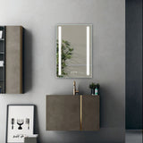 20 in. W x 30 in. H Aluminium and Glass LED Bathroom Mirror with Defogger and Dimmable - 20" x 30"