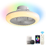 18.8 in Smart Bladeless Ceiling Fans with Alexa/Google Assistant/App Control Color Changing LED-RGB Light. - N/A