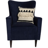 20 x 20 Fringed Cotton Accent Pillow Cover, White and Black