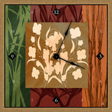 20 x 20-inch Foral Decorative Art Clock