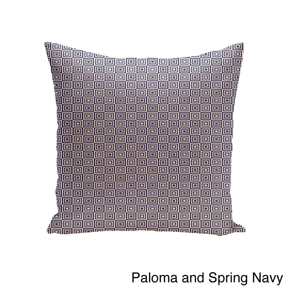 Square 20-inch Square Pattern Geometric Decorative Throw Pillow