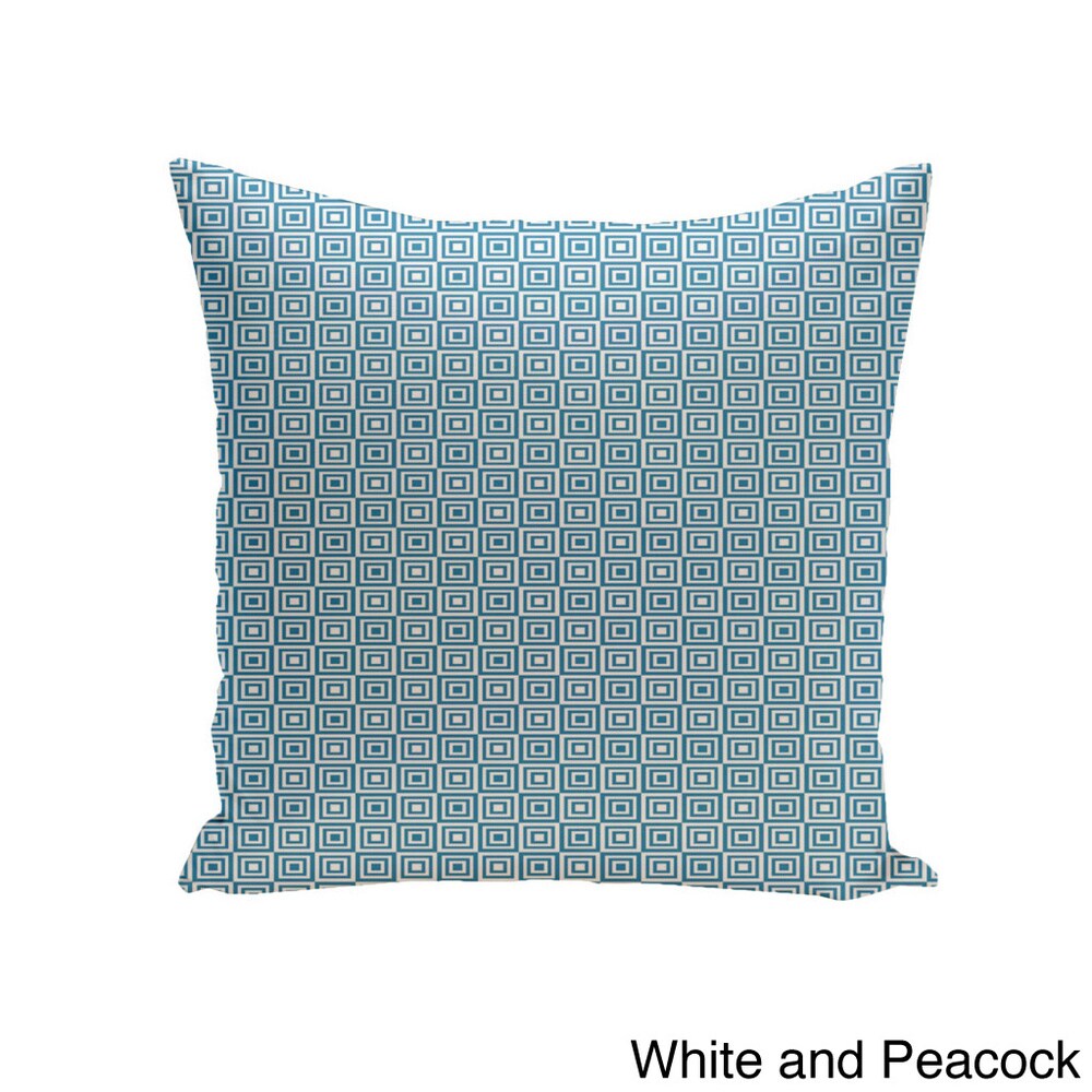 Square 20-inch Square Pattern Geometric Decorative Throw Pillow
