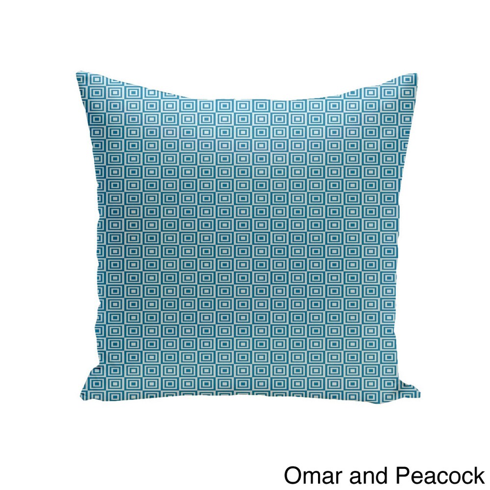 Square 20-inch Square Pattern Geometric Decorative Throw Pillow
