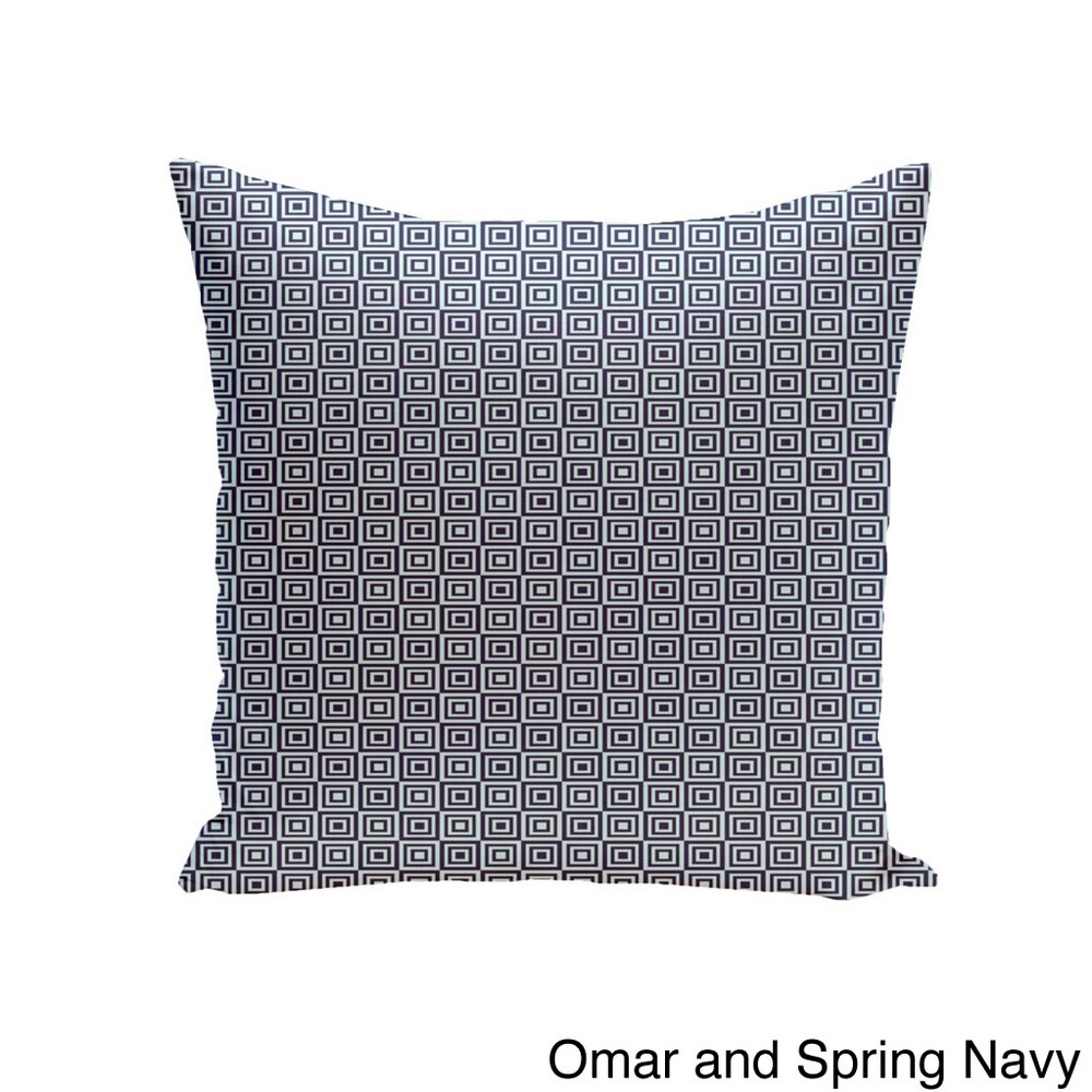 Square 20-inch Square Pattern Geometric Decorative Throw Pillow
