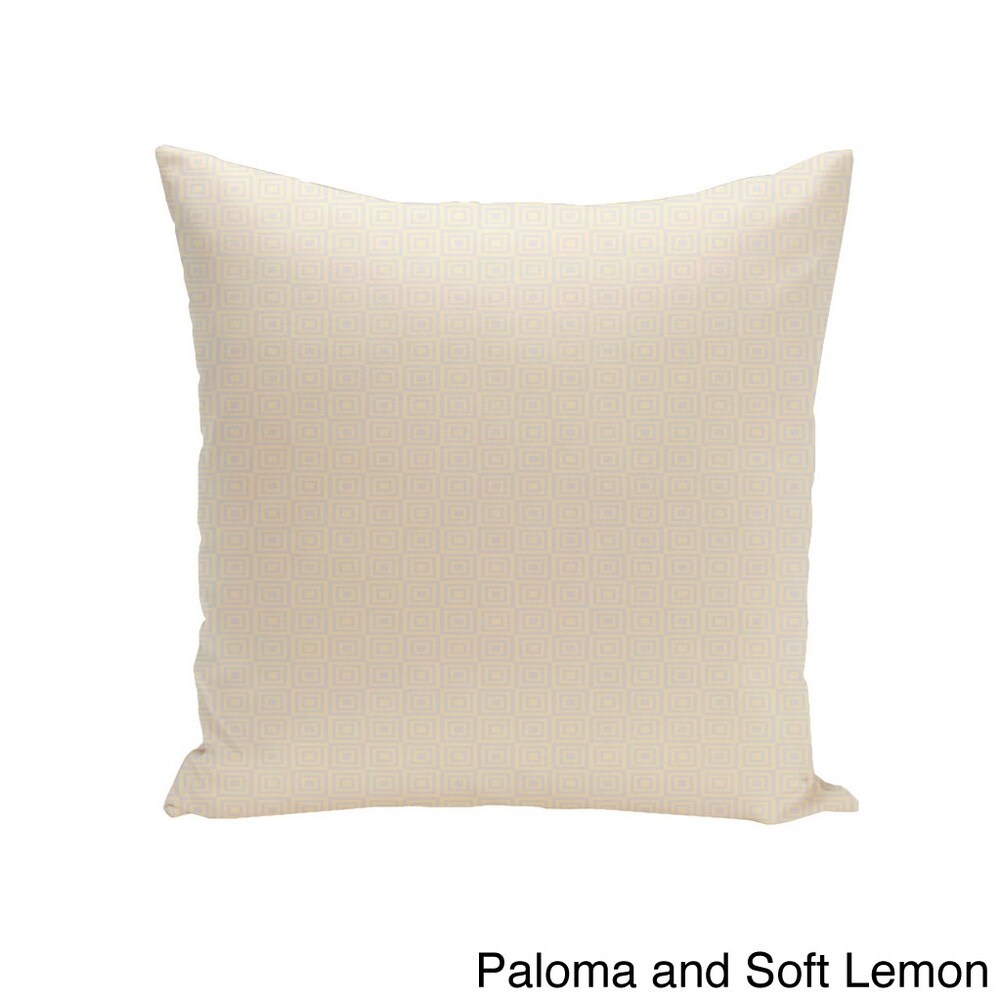 Square 20-inch Square Pattern Geometric Decorative Throw Pillow