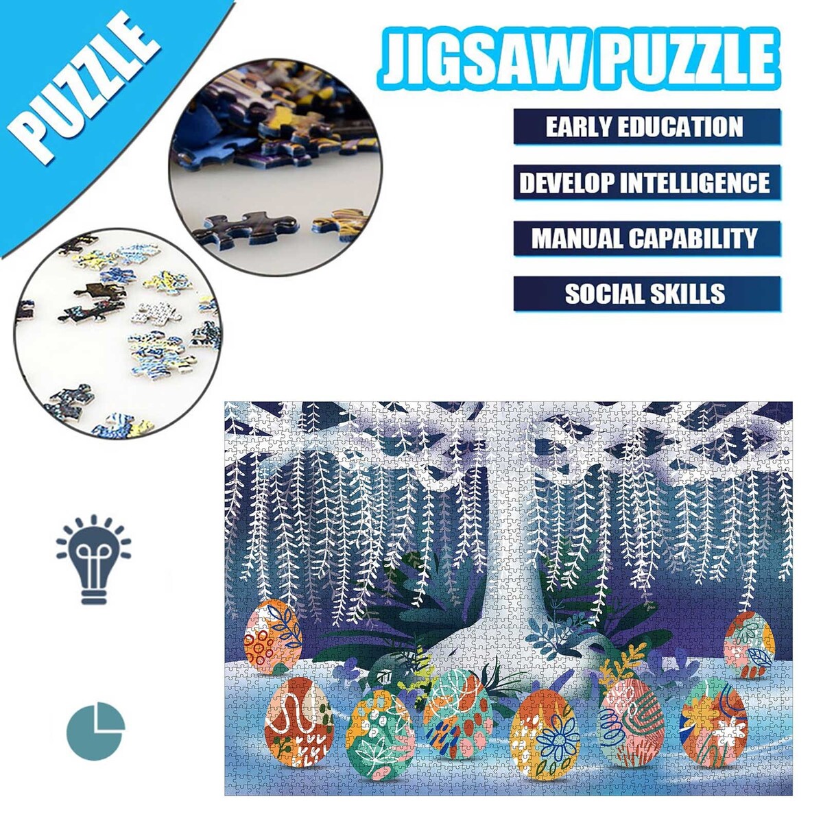 2000 Pcs Adult And Ahildren's Intellectual Development Puzzle Toy Holiday Gift lovely Pattern Puzzle