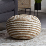 20X14 Townes Round Jute Pouf