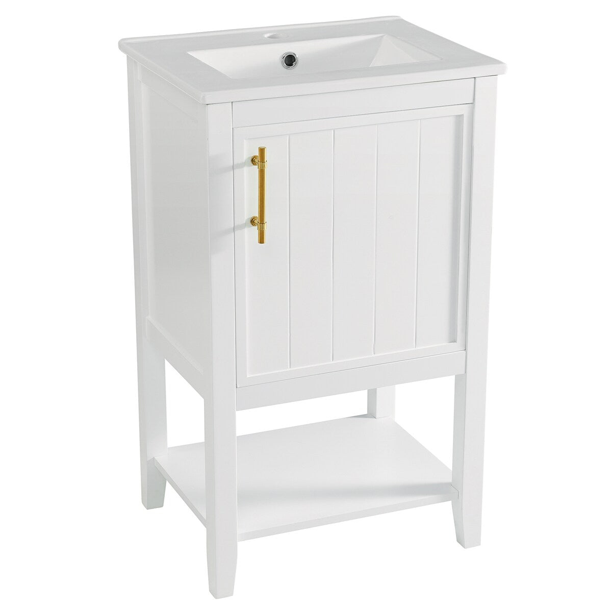 20" Bathroom Vanity with Sink, Bathroom Cabinet with Soft Closing Door
