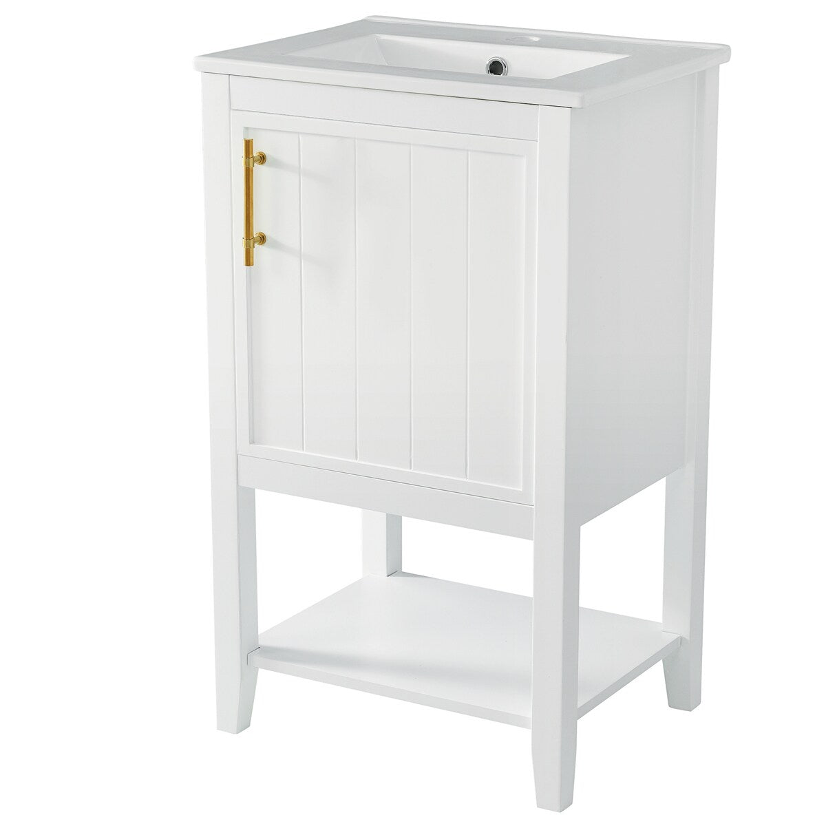 20" Bathroom Vanity with Sink, Bathroom Cabinet with Soft Closing Door