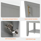 20" Bathroom Vanity with Sink, Bathroom Cabinet with Soft Closing Door, Storage Rack and Open Shelf - Grey