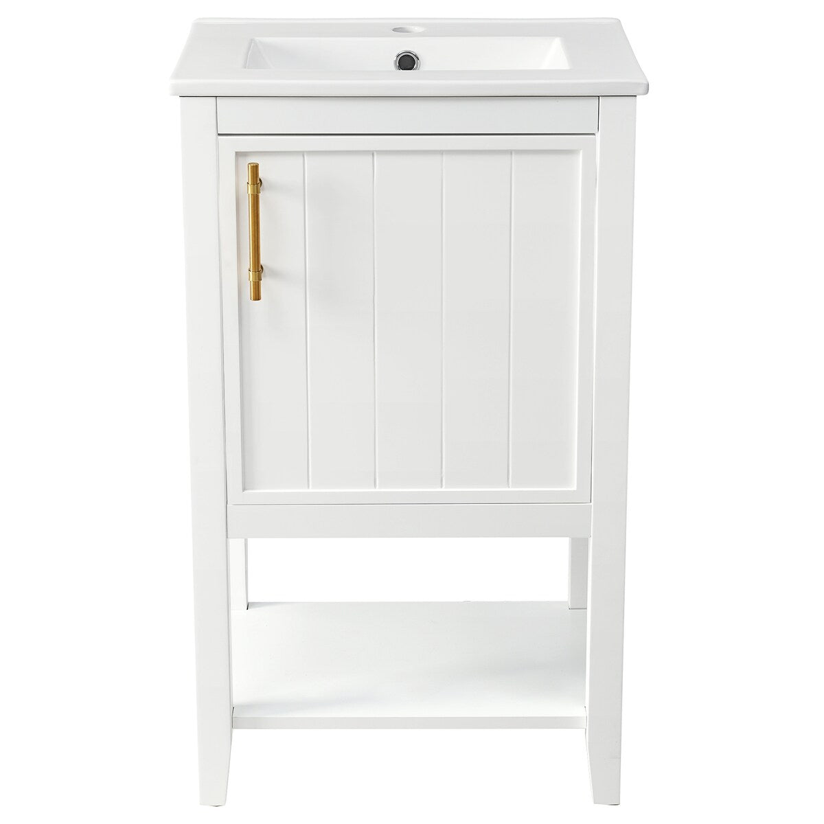 20" Bathroom Vanity with Sink, Bathroom Cabinet with Soft Closing Door