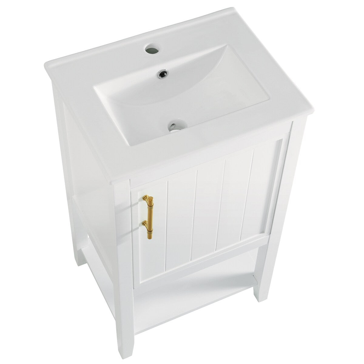 20" Bathroom Vanity with Sink, Bathroom Cabinet with Soft Closing Door