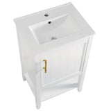 20" Bathroom Vanity with Sink, Bathroom Cabinet with Soft Closing Door