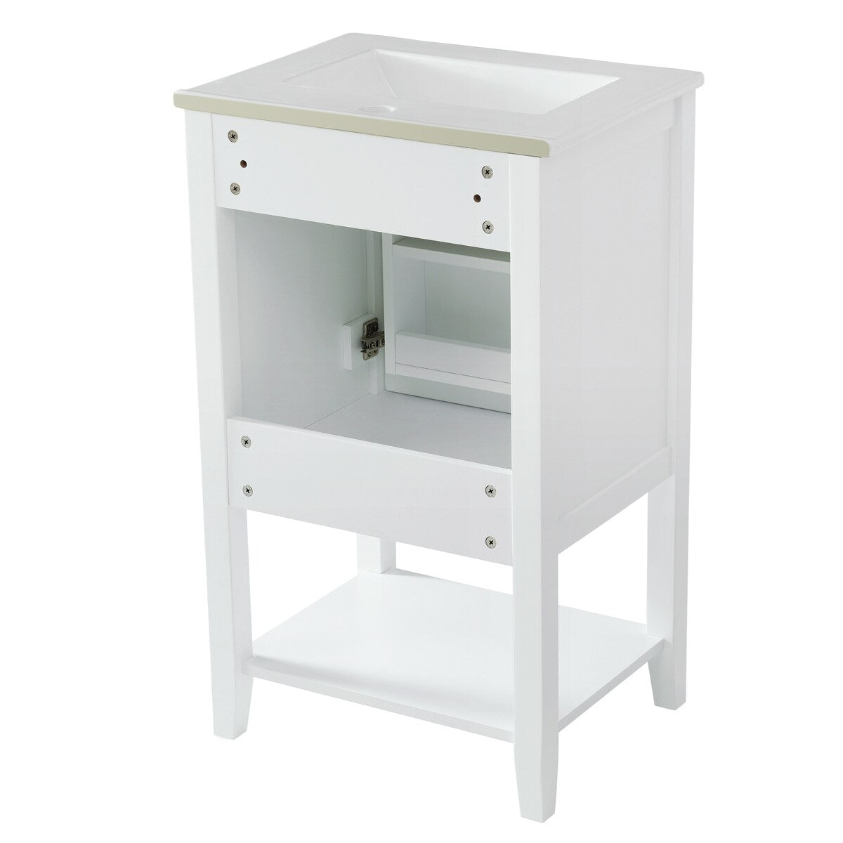 20" Bathroom Vanity with Sink, Bathroom Cabinet with Soft Closing Door