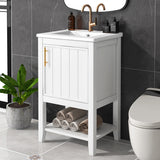 20" Bathroom Vanity with Sink, Bathroom Cabinet with Soft Closing Door