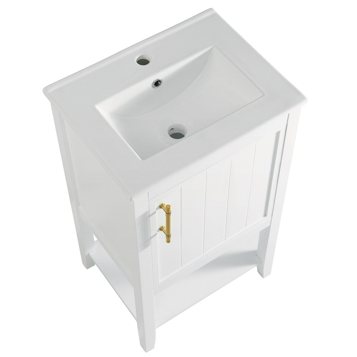 20" Bathroom Vanity with Sink, Bathroom Cabinet with Soft Closing Door