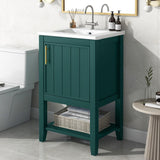 20" Bathroom Vanity with Sink, Bathroom Cabinet with Soft Closing Door