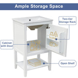 20" Bathroom Vanity with Sink, Bathroom Cabinet with Soft Closing Door