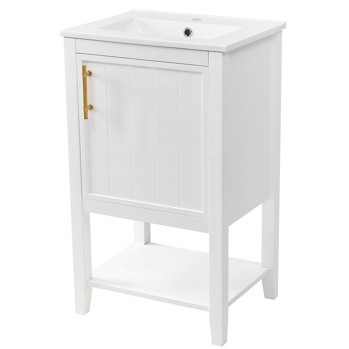 20" Bathroom Vanity with Sink, Bathroom Cabinet with Soft Closing Door
