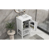 20" Bathroom Vanity with Sink, Bathroom Cabinet with Soft Closing Door